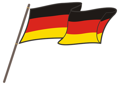 German Flag Illustration PNG with transparent background