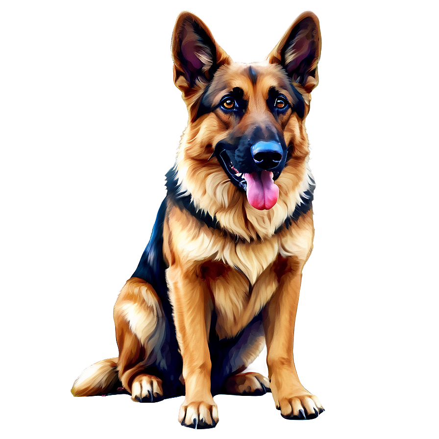 German Shepherd Adult Png Two