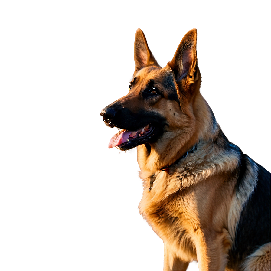 German Shepherd At Sunset Png 42