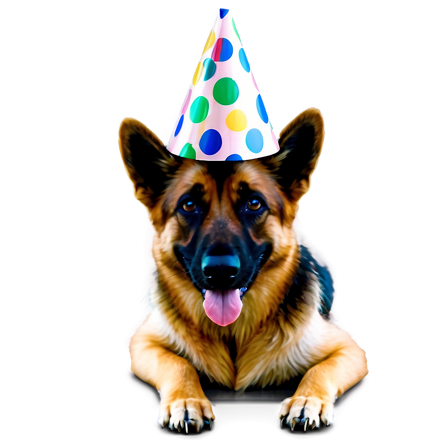 German Shepherd Birthday Party Png Dht