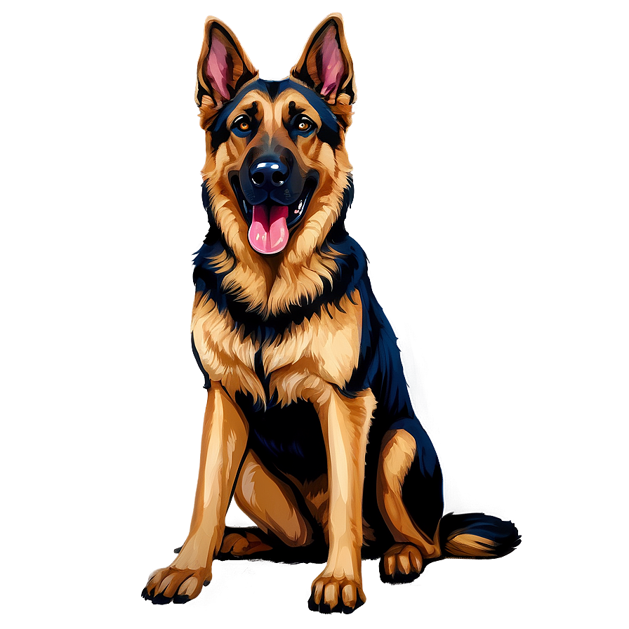 German Shepherd Sitting Png 16