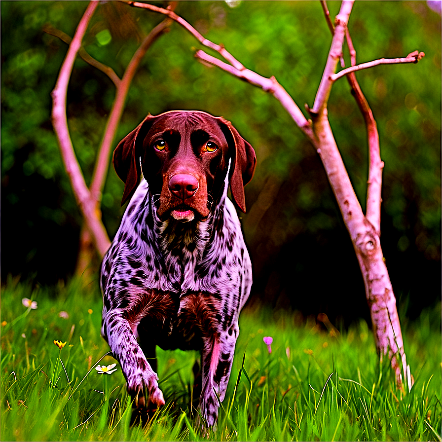 German Shorthaired Pointer In Field Png 06292024