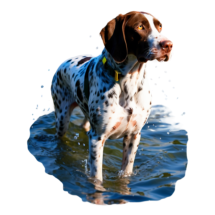 German Shorthaired Pointer In Water Png Ssj