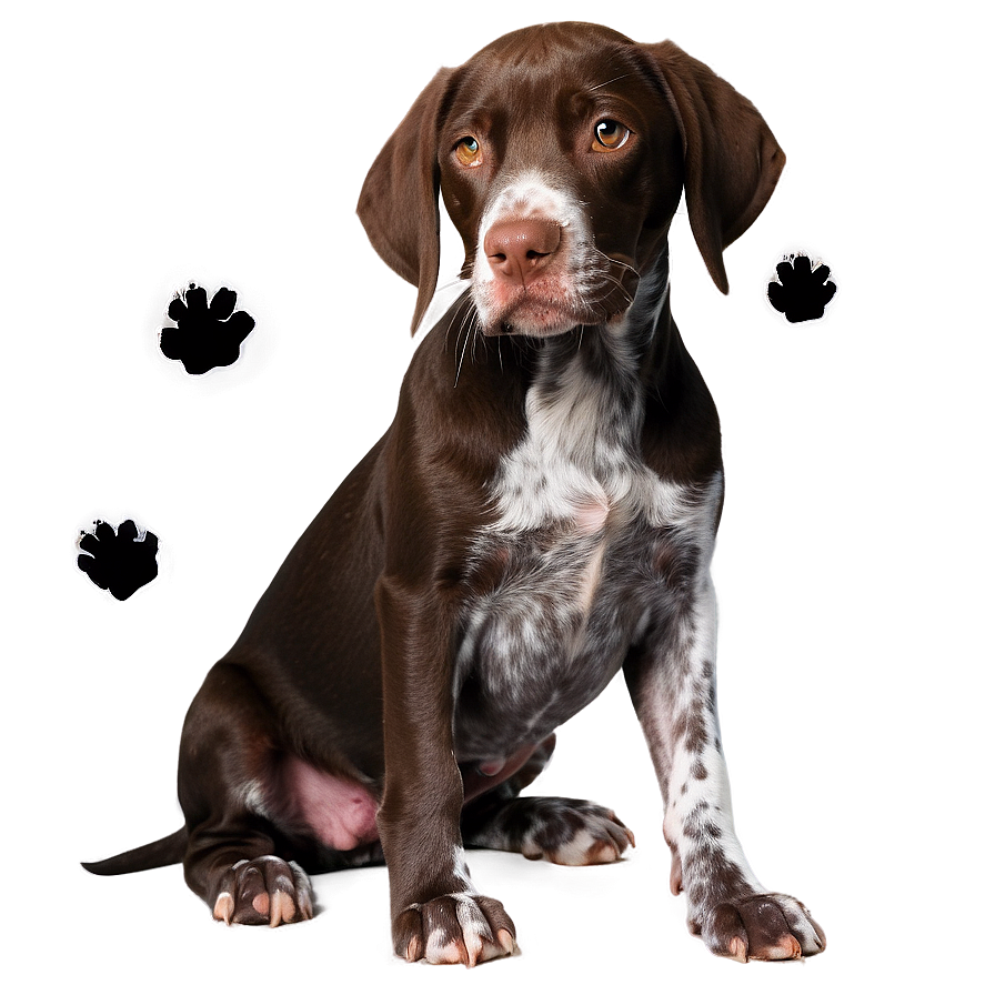 German Shorthaired Pointer With Puppies Png 06292024