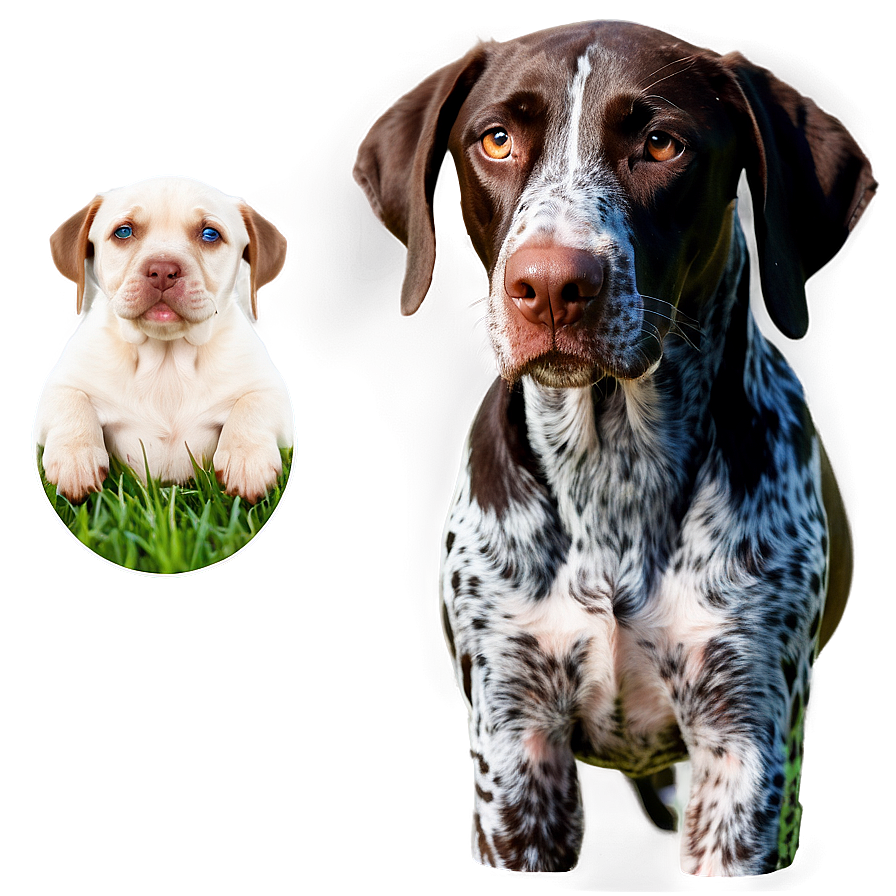 German Shorthaired Pointer With Puppies Png 18