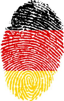 Germany Flag Fingerprint PNG with transparent background