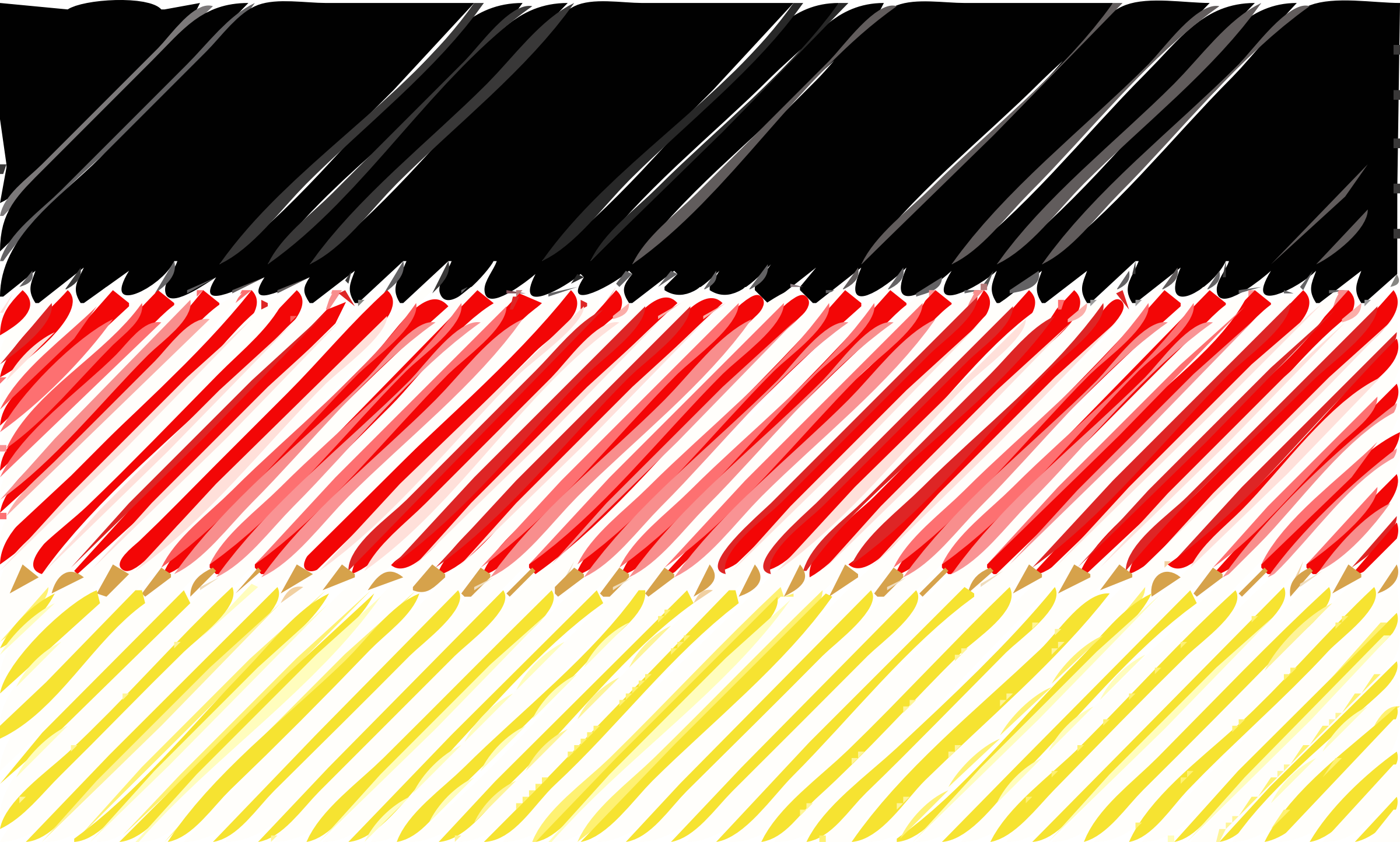 Germany Flag Scribble Art