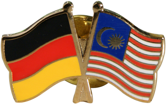 Germany Malaysia Friendship Pins PNG with transparent background