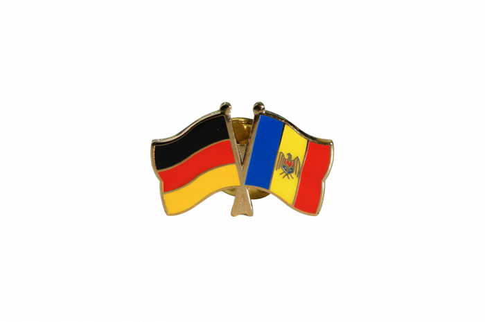 Germany Moldova Flags Crossed