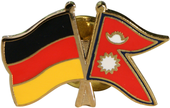 Nepal Friendship Flag Pin, Badge - Flagge Deutschland Taiwan, HD Png Download PNG with transparent background