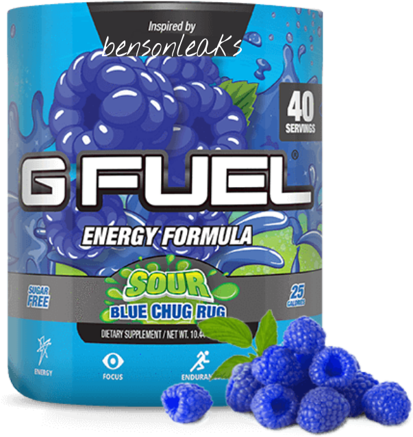 Gfuel Sour Blue Chug Rug Energy Formula