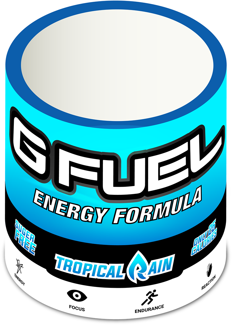 Gfuel Tropical Rain Energy Formula Container