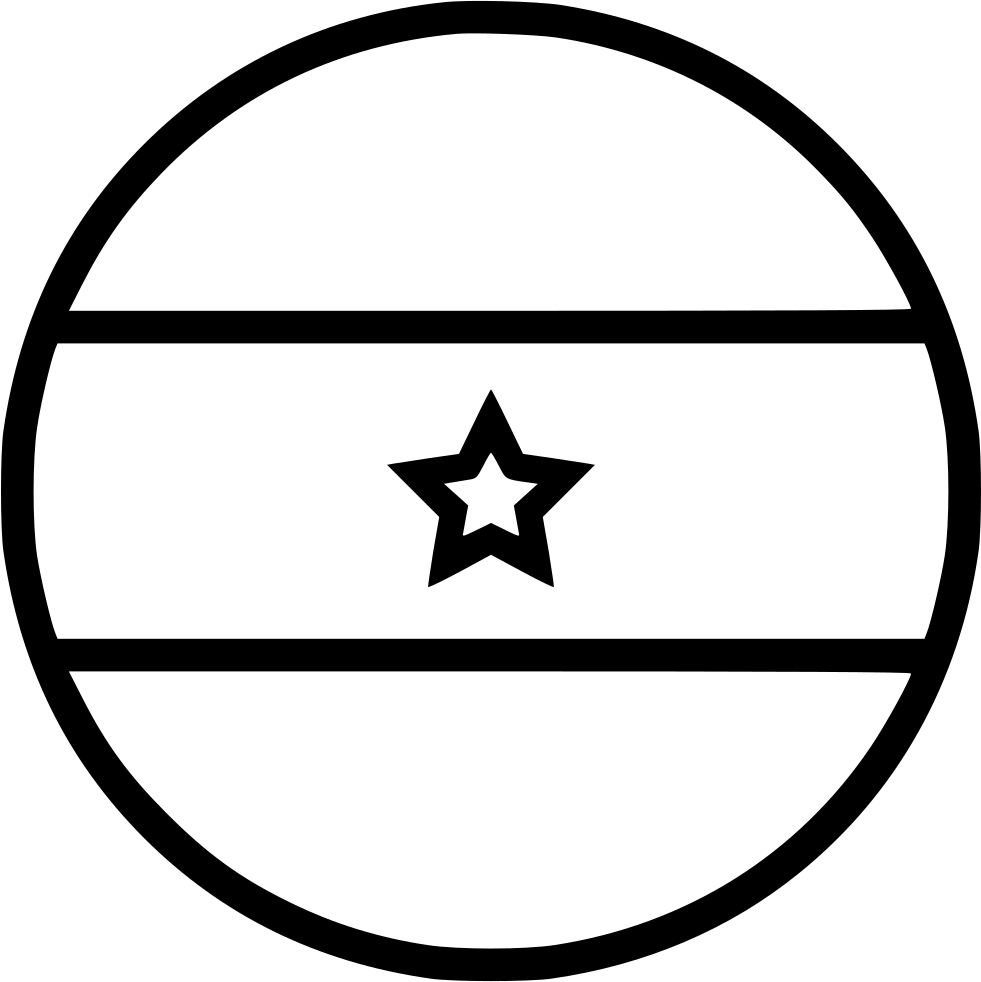 Ghana Flag Icon Blackand White PNG with transparent background