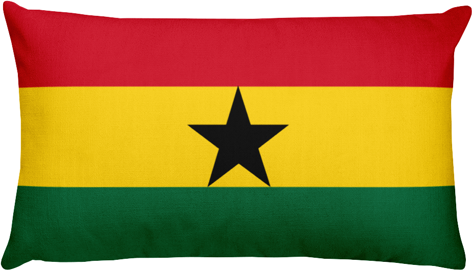 Ghana Flag Pillow Design PNG with transparent background