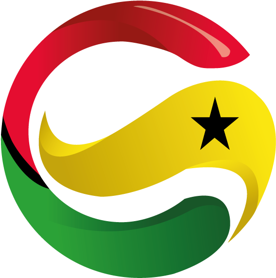 Ghana Flag Ribbon Graphic PNG with transparent background