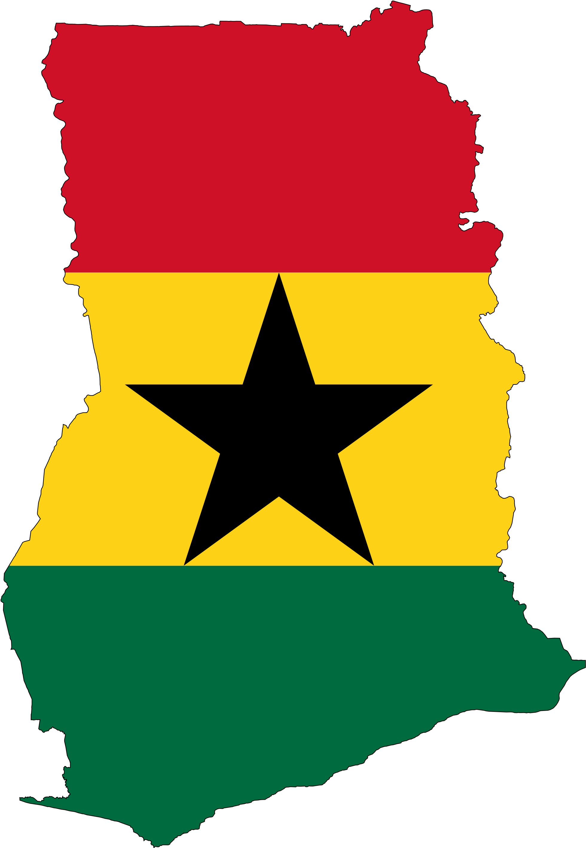 Ghana Mapand Flag PNG with transparent background