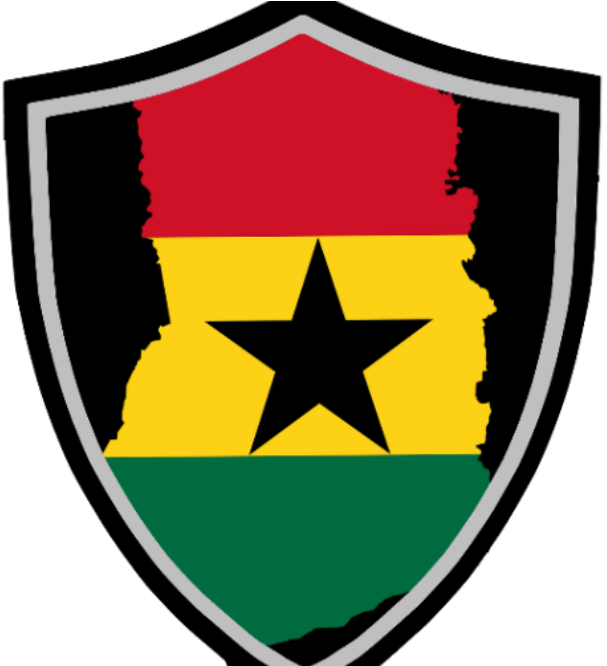 Ghana National Colors Shield PNG with transparent background
