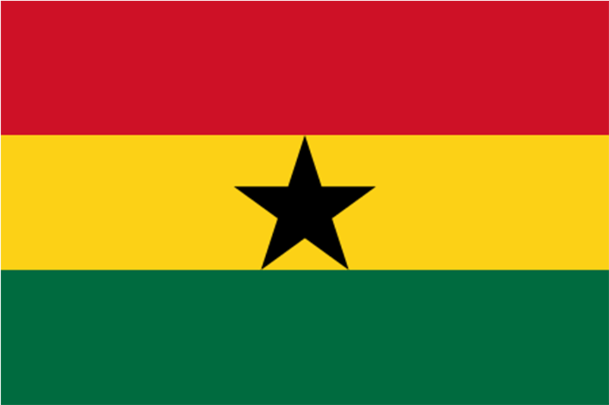 Ghana National Flag PNG with transparent background