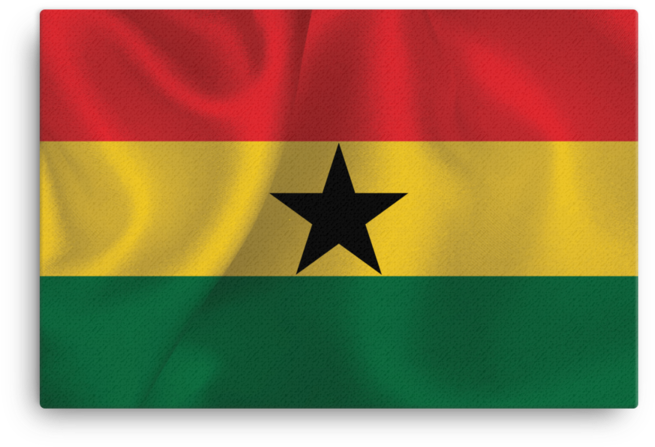 Ghana National Flag PNG with transparent background