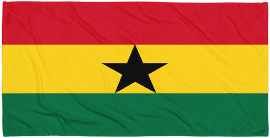 Ghana National Flag PNG with transparent background