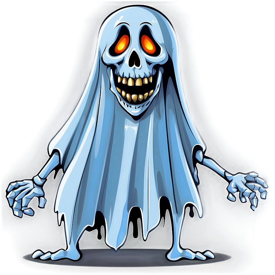 Ghost And Skeleton Cartoon Png Jpi