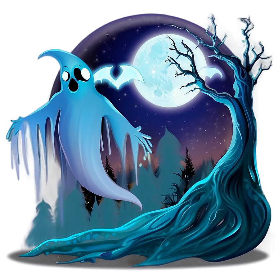 Ghostly Night Background Png Wcf