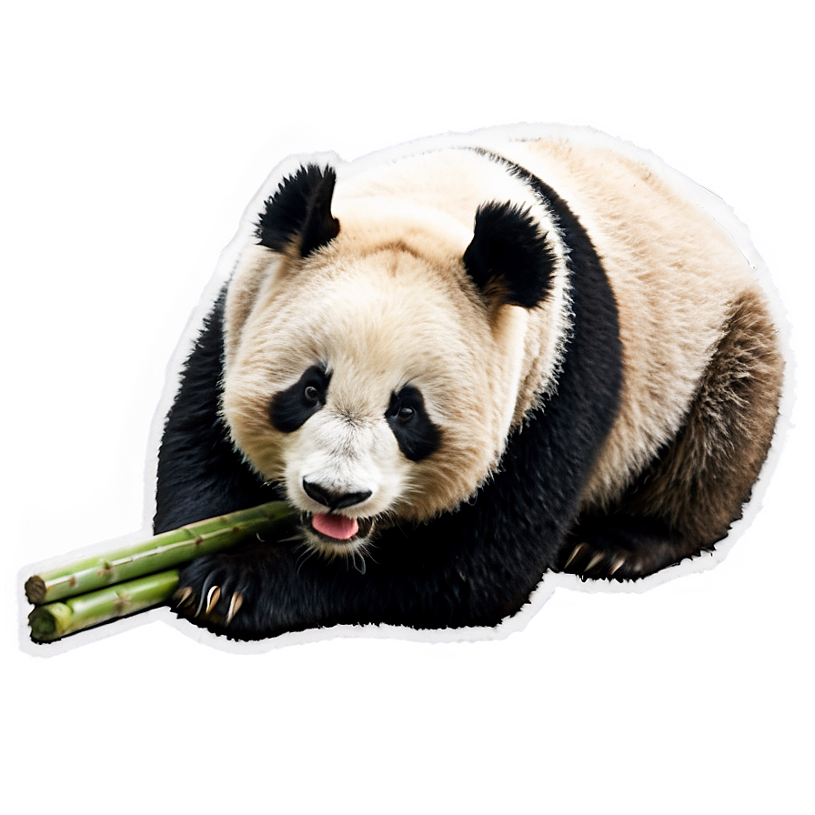 Giant Panda Eating Bamboo Png 76