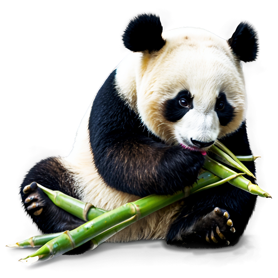 Giant Panda Eating Bamboo Png Gex39