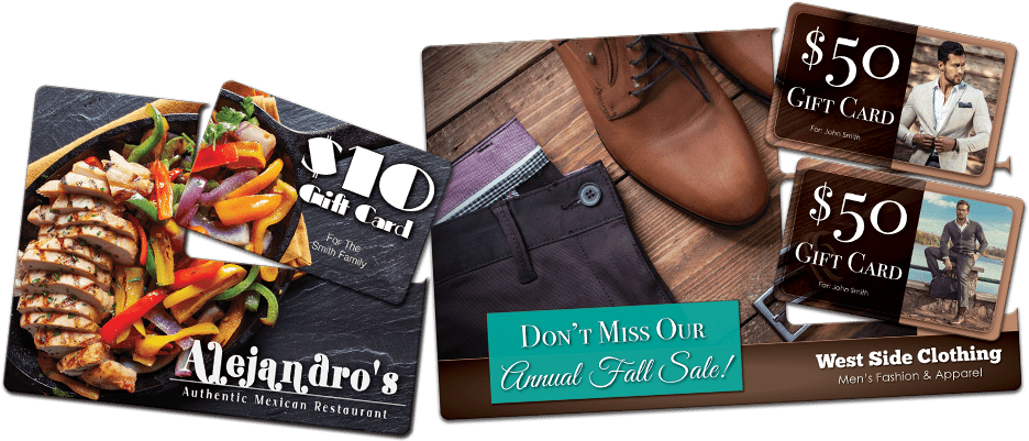 Gift Cardsand Sale Promotion Banners PNG image with a transparent background, free high-resolution download