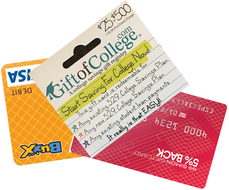 Giftof College Gift Cards PNG image with a transparent background, free high-resolution download