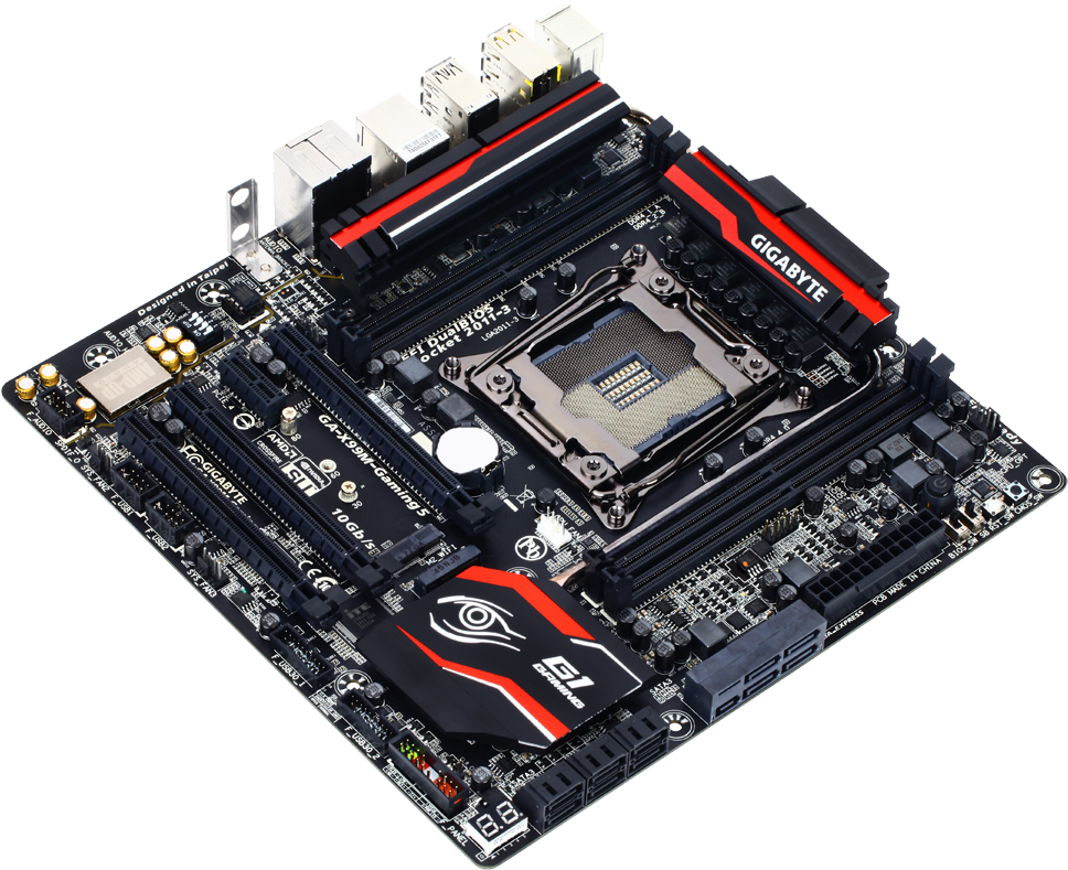 Gigabyte Motherboard Top View