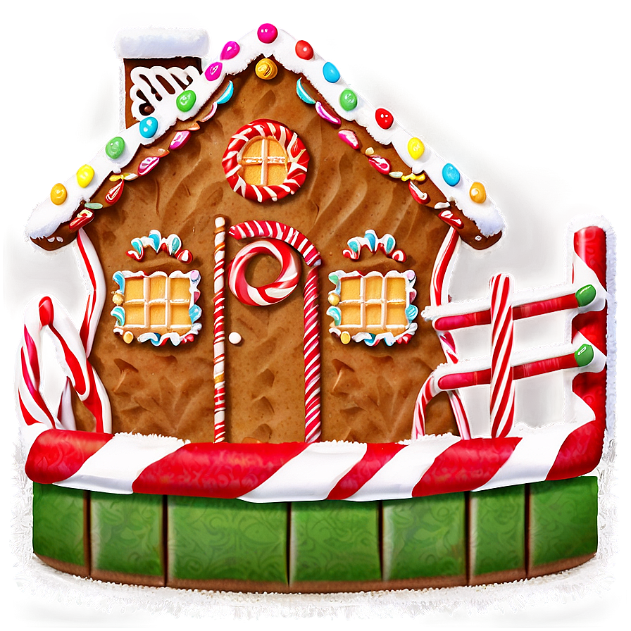 Gingerbread House Fence Png 73