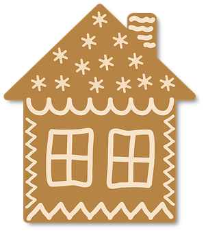 Gingerbread House Icon PNG with transparent background