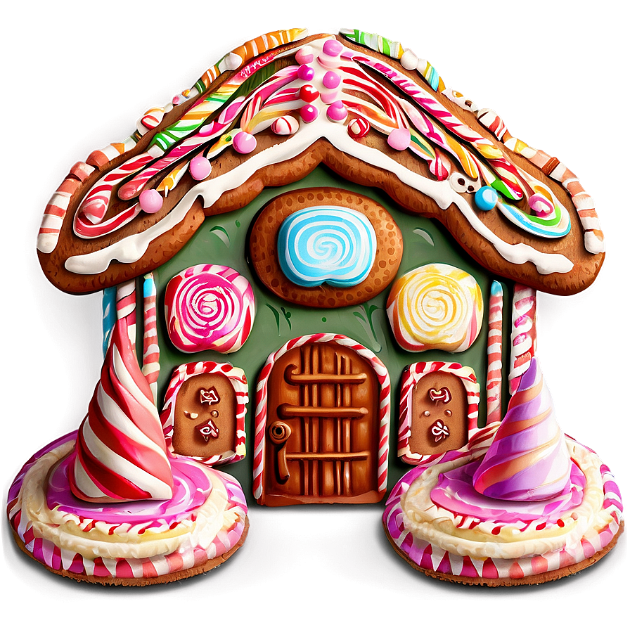 Gingerbread House In Candy Land Png 06202024