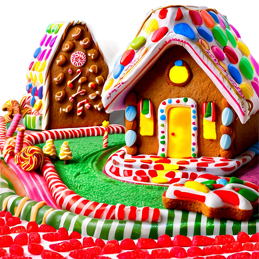 Gingerbread House In Candy Land Png 06202024