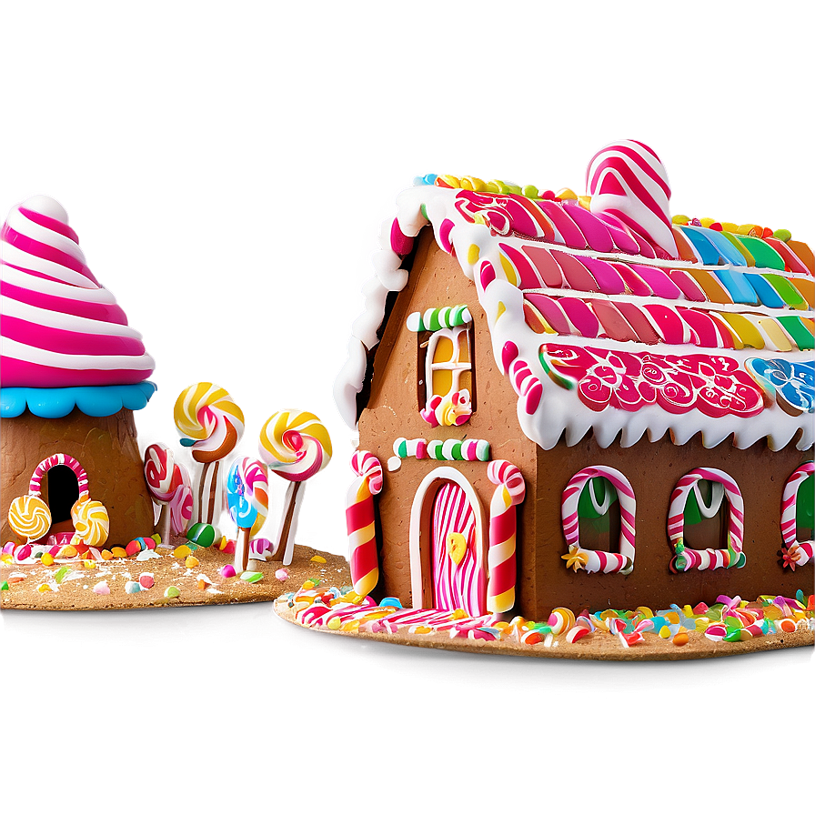 Gingerbread House In Candy Land Png Mdi56