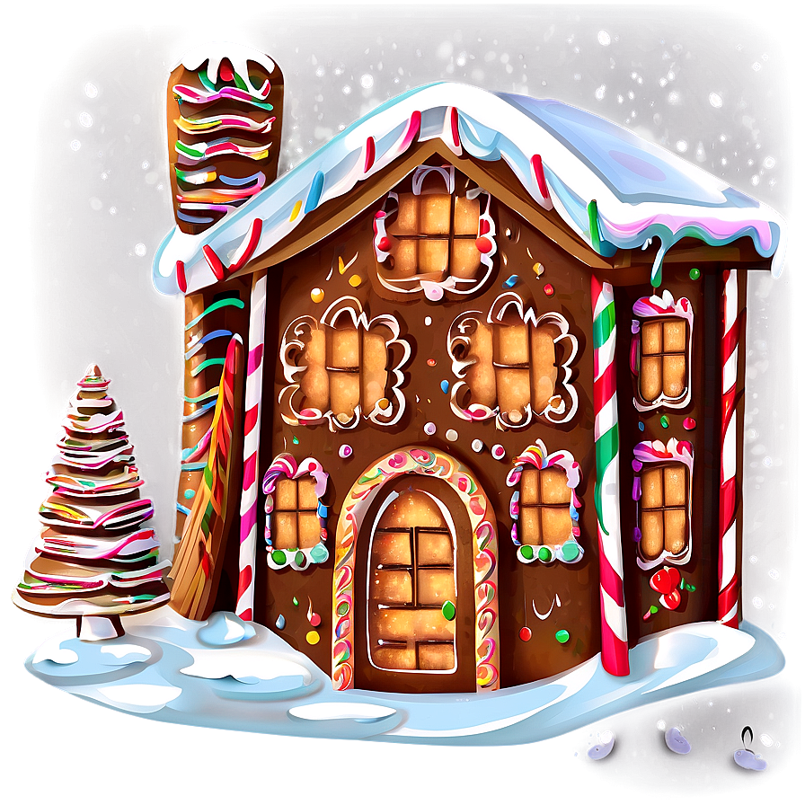 Gingerbread House PNG 05212024 PNG with transparent background