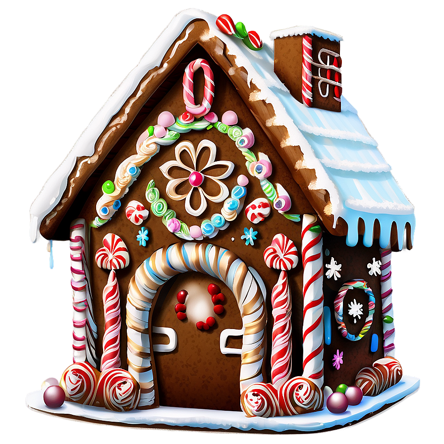 Gingerbread House PNG 05212024 PNG with transparent background