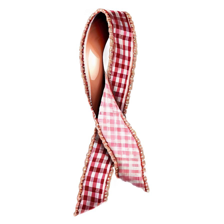 Gingham Ribbon Country PNG 06242024 PNG with transparent background