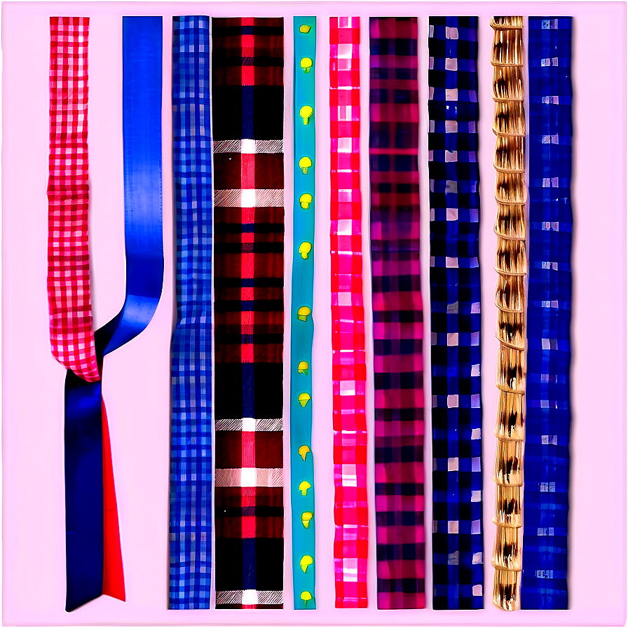 Gingham Ribbon Country Png 6