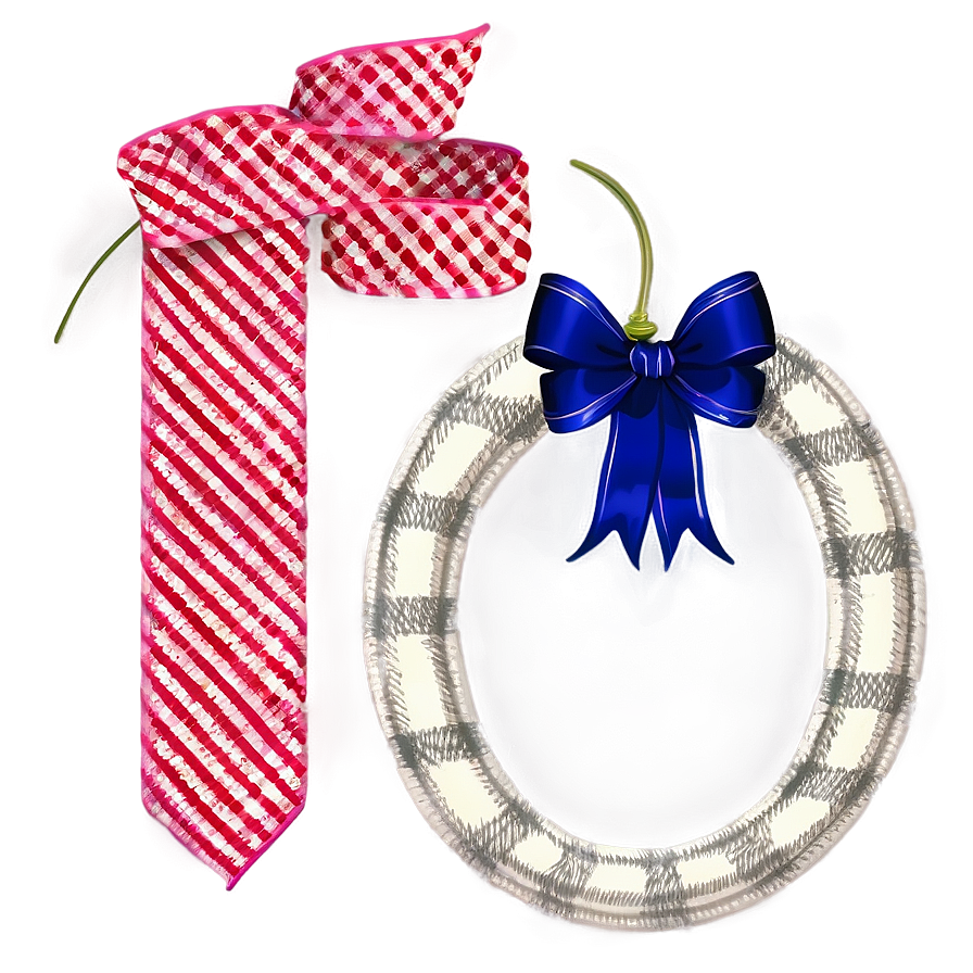 Gingham Ribbon Country Png Hmi4