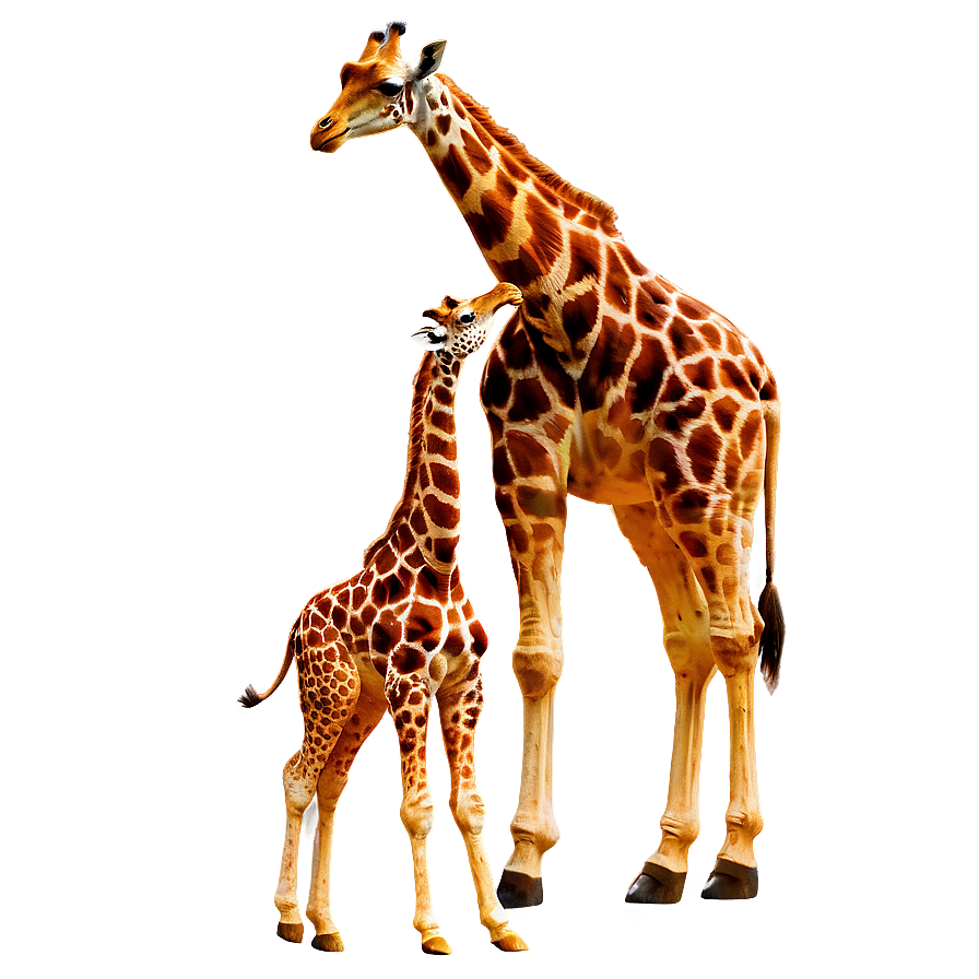 Giraffe Duo In Nature Png 41