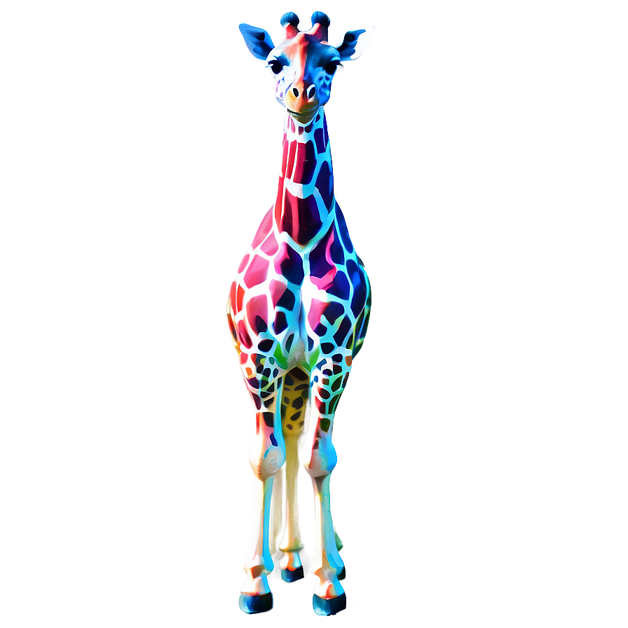 Giraffe In Pastel Colors Png Xbr89