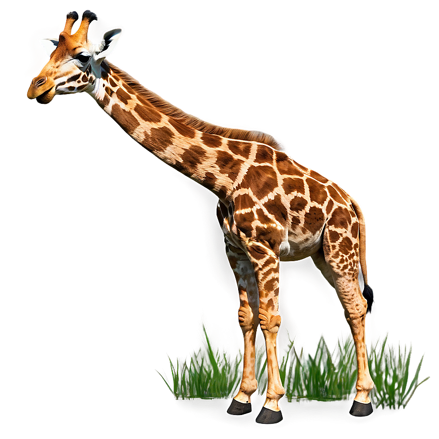 Giraffe In Wild Grass Png 59