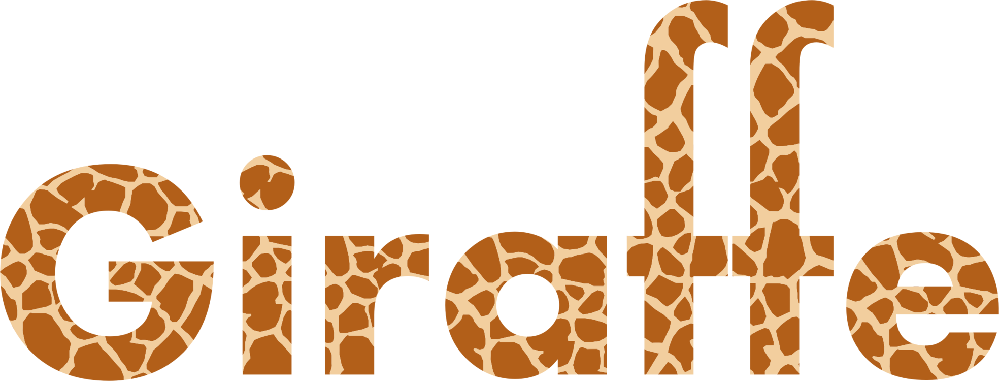 Giraffe Pattern Text Logo