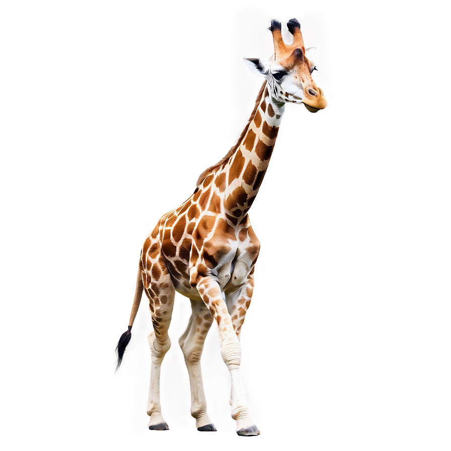 Giraffe Walking In Mist Png 84