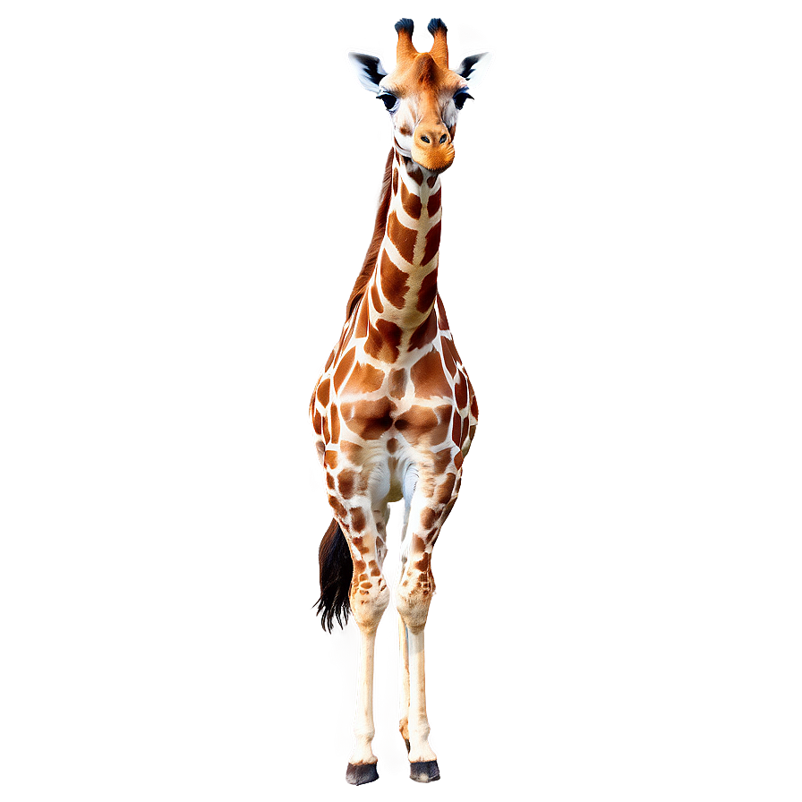 Giraffe With Birds Png Lnm