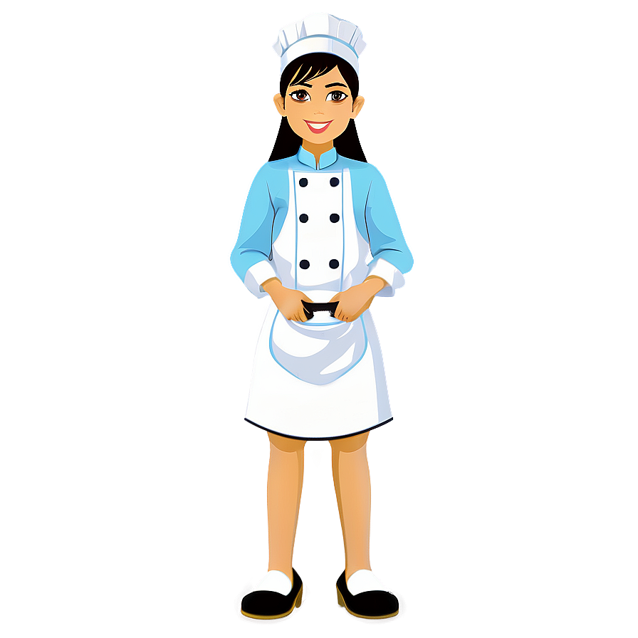 Girl Chef Cartoon Png 05032024