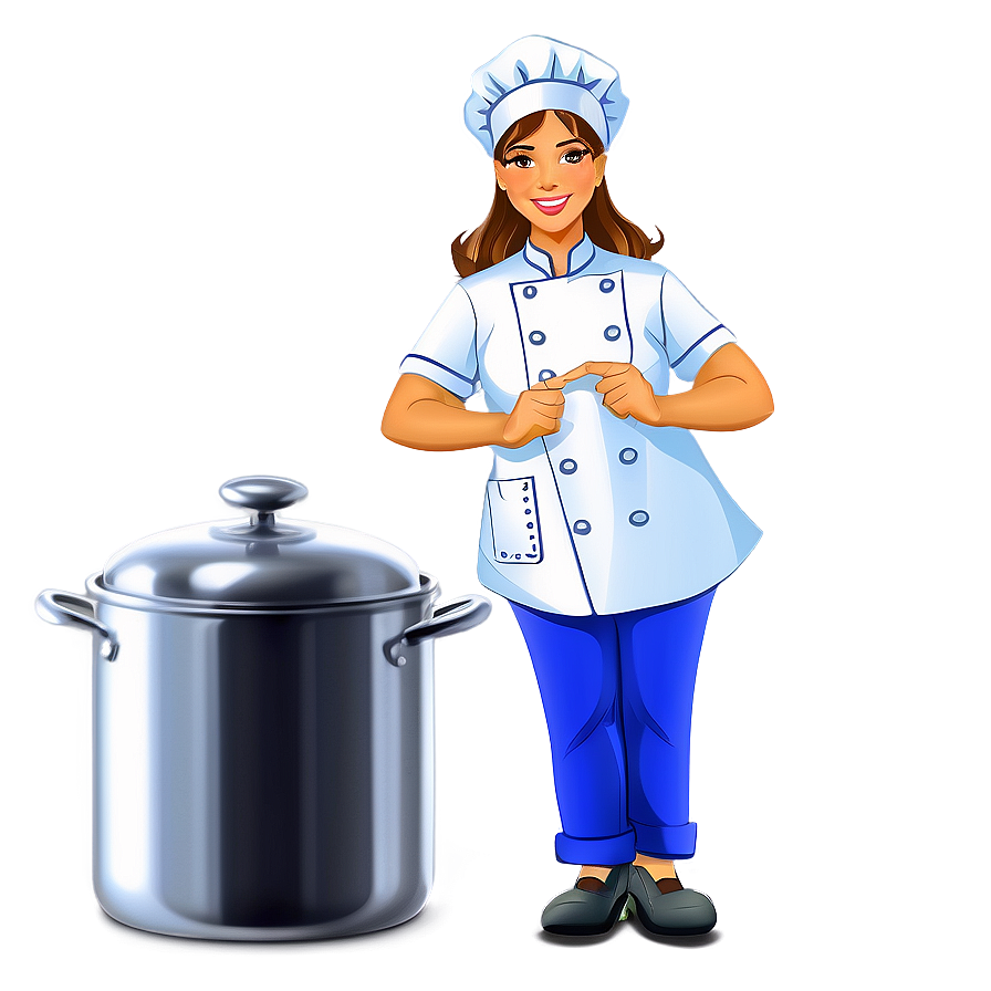 Girl Chef Cartoon Png Yhu83