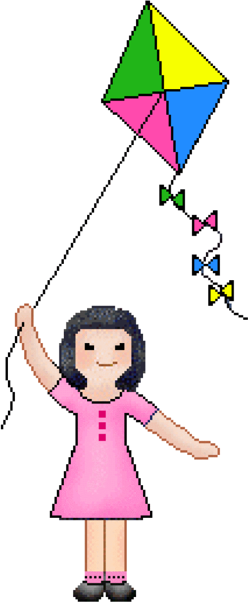 Kite Clipart Illustration - Flying A Kite Clipart, HD Png Download PNG with transparent background